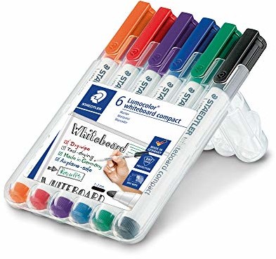 Staedtler Steadtler Lumocolor marker do białych tablic, kompaktowy 6 szt. etui