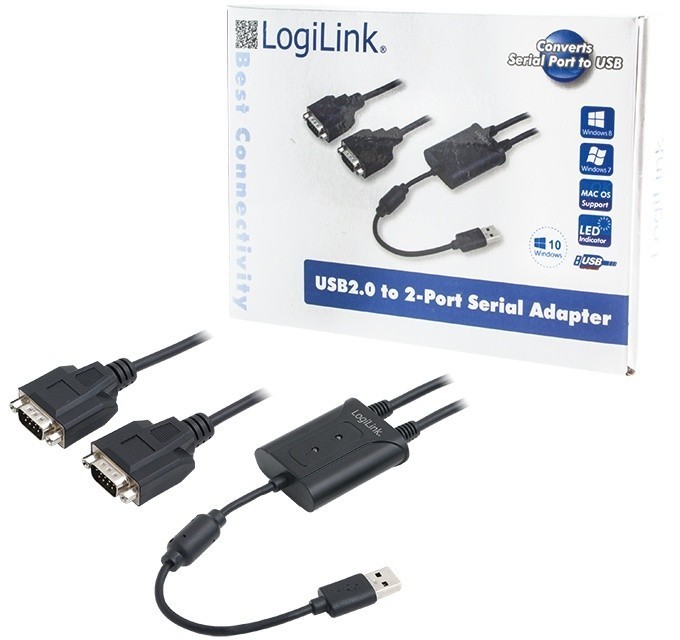 Logilink Adapter USB 2.0 do 2x port szeregowy 4052792009026