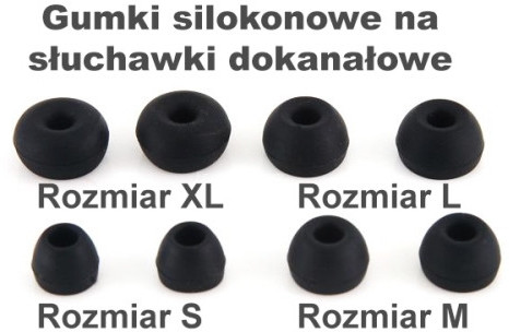 MP3store Gumki Silikonowe T400 Rozmiar L black 2012380721403162729