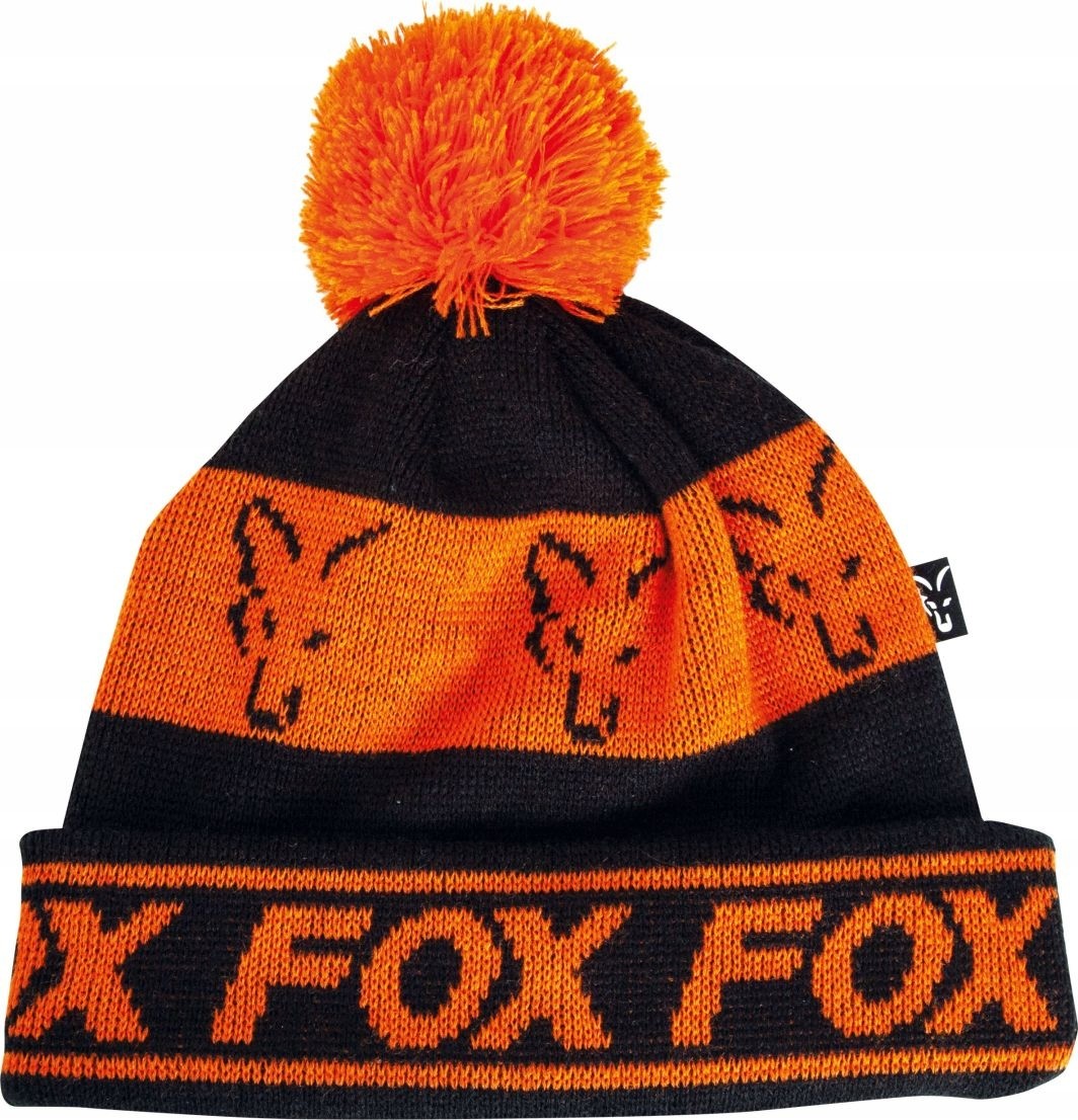 Fox Zimowa Czapka Black Orange Lined Bobble CPR991