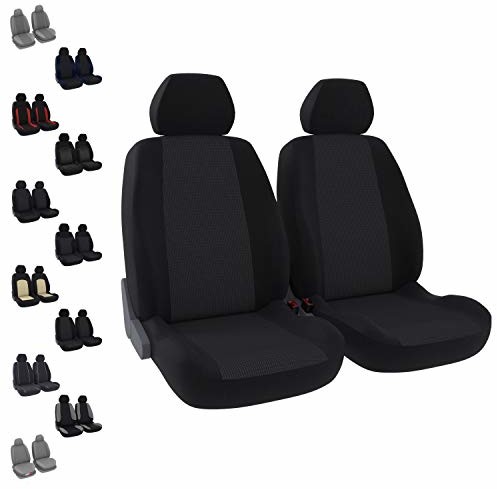 DBS DBS 1012892 pokrowce na siedzenia samochodowe, 2 siedzenia, czarne, przód/tył, uniwersalne, antypoślizgowe, zmywalne 012892