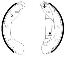HELLA PAGID Zestaw szczęk hamulcowych 8DB355002-471