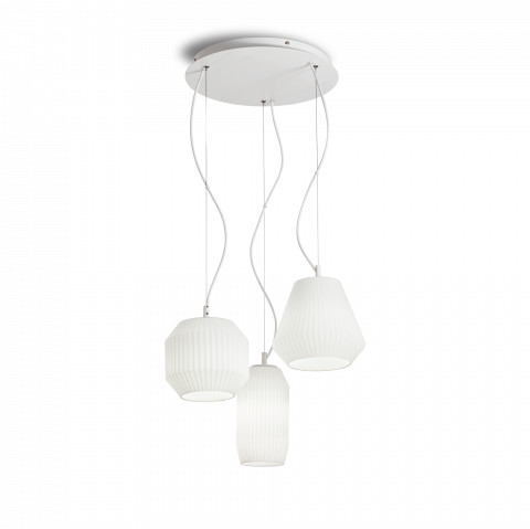 Ideal Lux Żyrandol Origami Sp3 198095 lampa wisząca w kolorze białym 198095