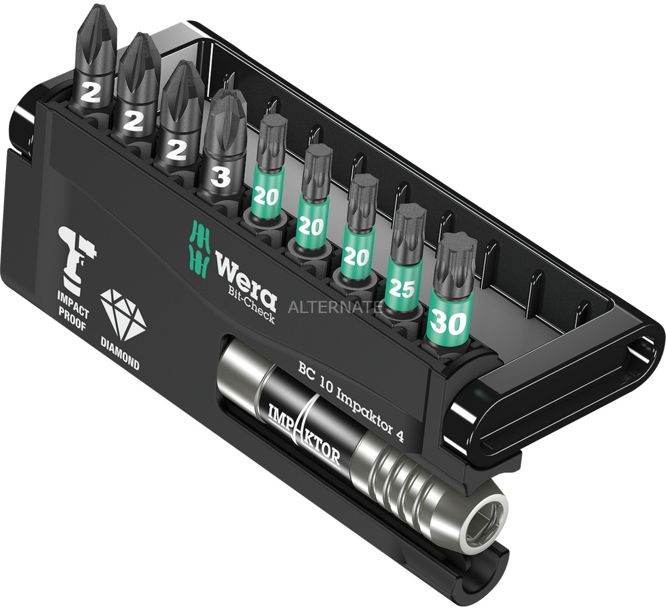 Wera Bit-Check 10 Impaktor 4 , Zestaw bitów 4013288180148