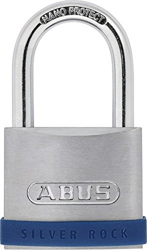 Abus 77563 Rock zamek z kluczem, srebrny/niebieski