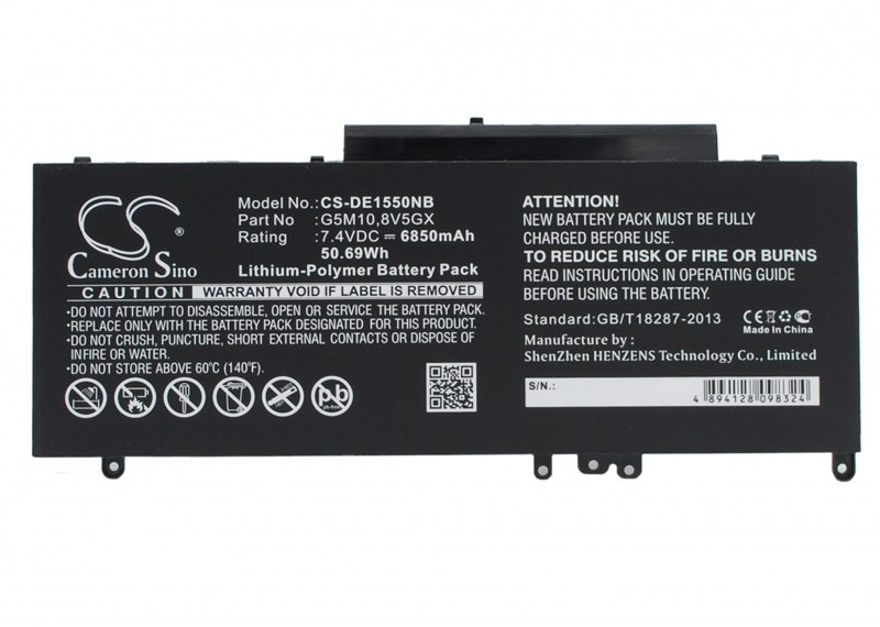 Cameron Sino Dell Latitude 15 5000 8V5GX 6850mAh 50.69Wh Li-Polymer 7.4V
