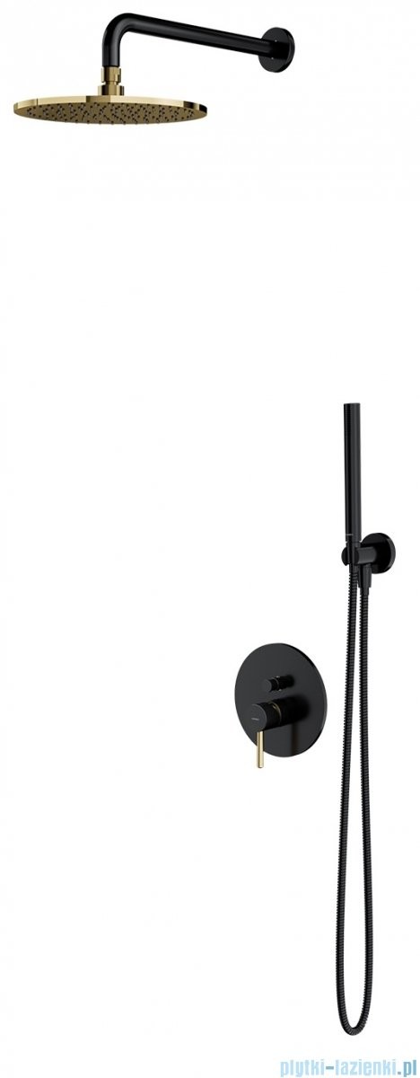 Omnires Y podtynkowy zestaw prysznicowy czarno/złoty SYSY18BLGL |
