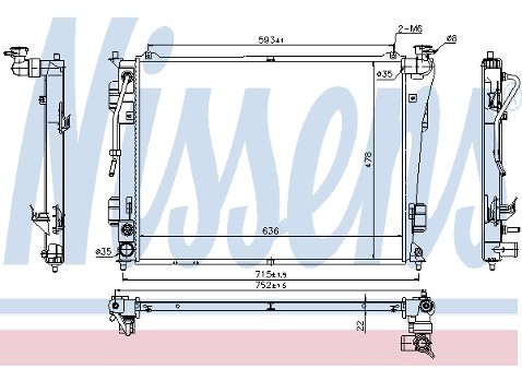 NISSENS Chłodnica, układ chłodzenia silnika 675012