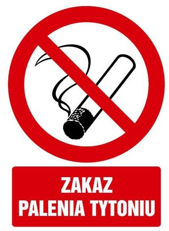 Znak informacyjny ZAKAZ PALENIA