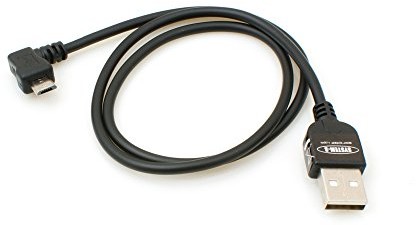 System-S Micro USB 2.0 kabli kątowy wtyk kątowy 90 stopni (lewa/Male) Adapter kabla do transmisji danych i ładowania, 50 cm 50437818ve