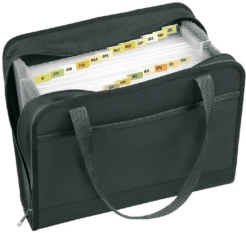 VELOFLEX Veloflex 4446880 - Kieszeń wachlarzowa Office DIN A4, teczka z przegródkami, ok. 500 arkuszy, 24 przegródki, czarna 4446880