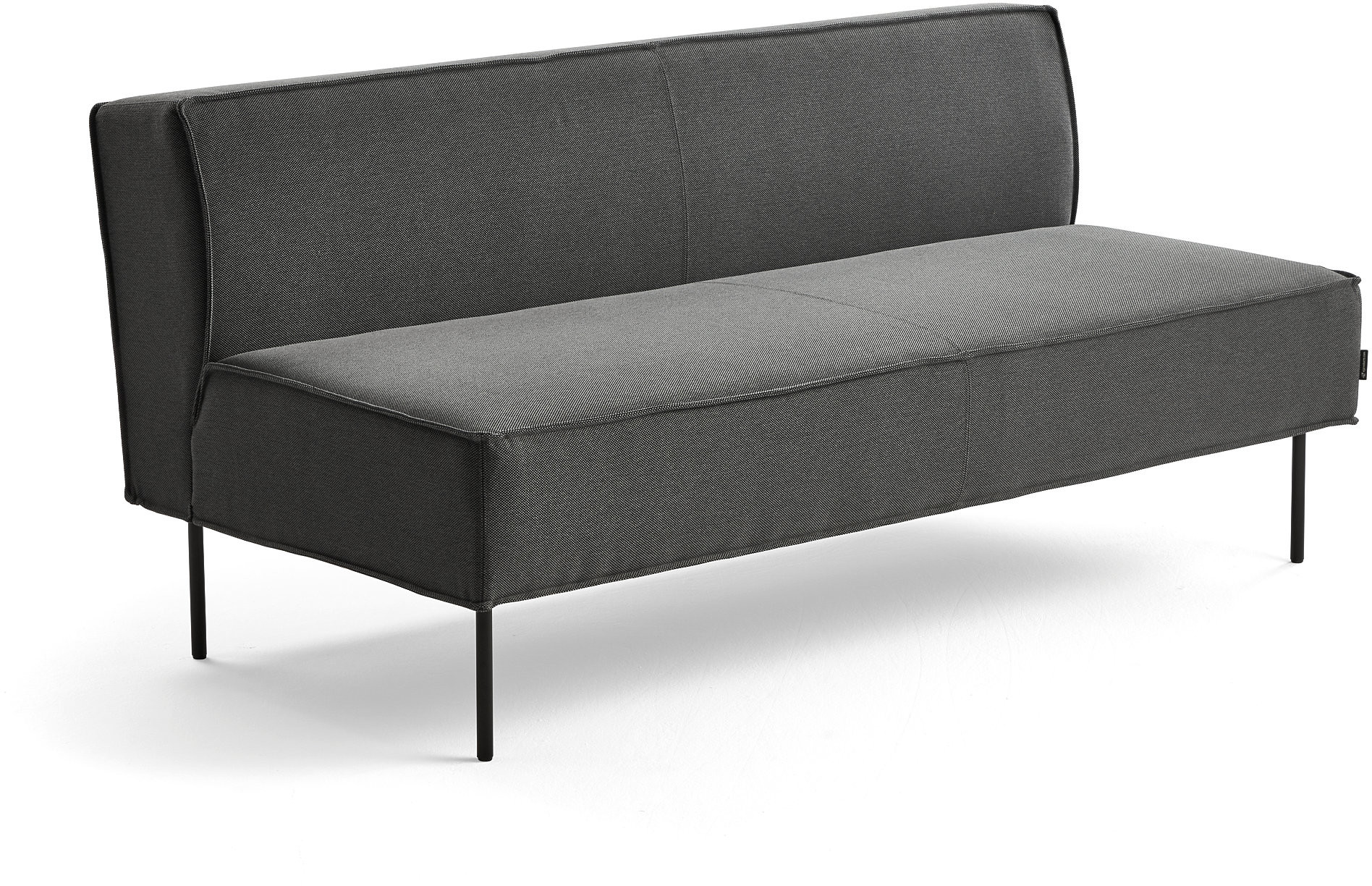 AJ Produkty Sofa COPENHAGEN PLUS, 2 osobowa, tkanina, antracytowo szary