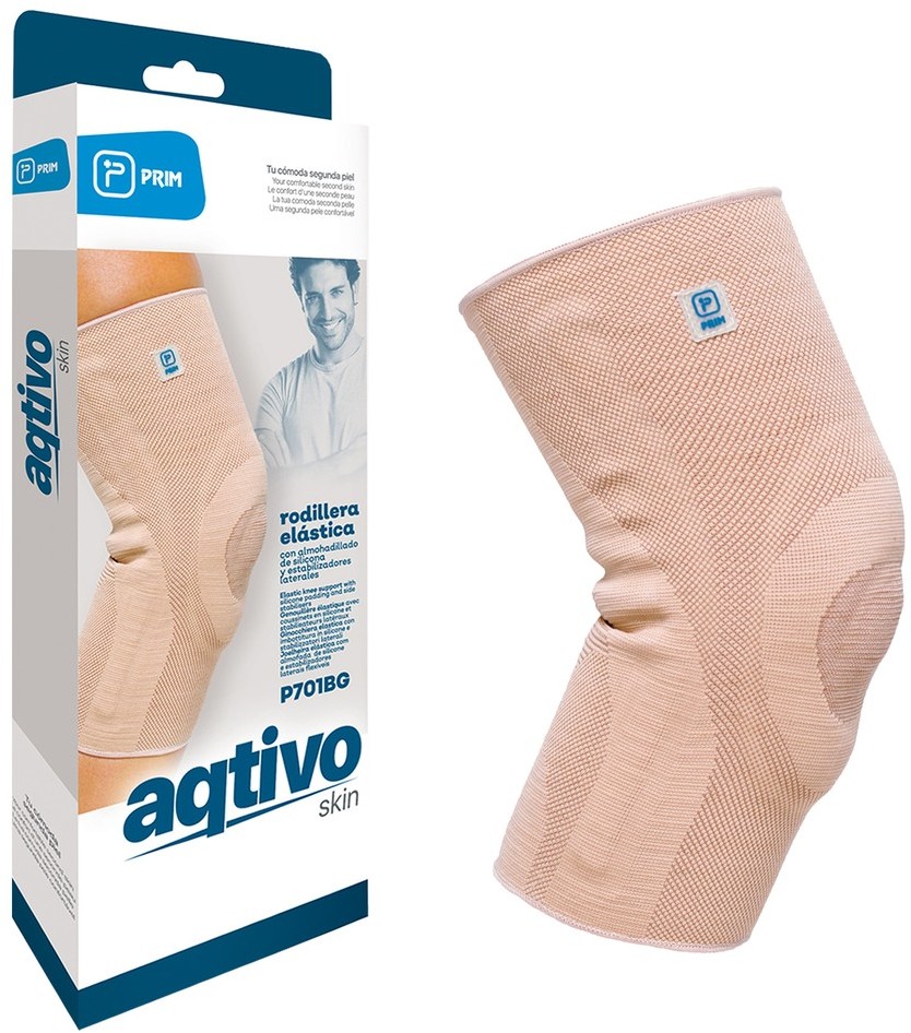 Prim Aqtivo Skin P701BG, stabilizator stawu kolanowego z wyściółką i bocznymi wzmocnieniami, rozmiar S