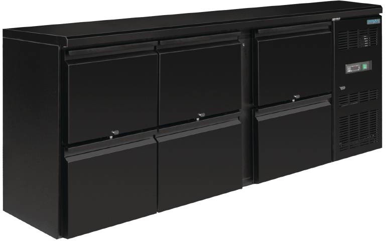 Polar Refrigeration Chłodziarka do napojów sześciokomorowa | 0 do 10°C | 2002x513x(H)860mm | 536L GL187