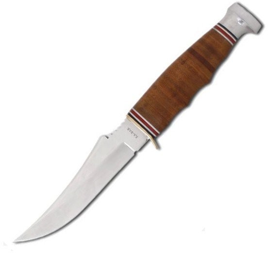 Ka-Bar Nóż, 1233 Leather Handled Skinner (22862)