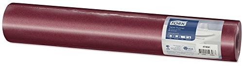 SCA Tork 474061 tekstylnego uchwytu bieżnik na stół, 1-warstwowa, 0,4 m x 24 m, bordowy (zestaw 4 szt.) 474061