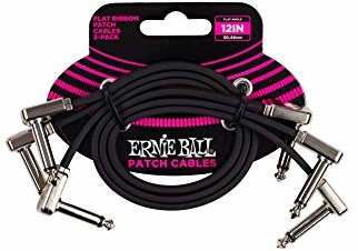 Ernie Ball 30,5 cm Płaska wstążka łatka kabel 3-pak P06222