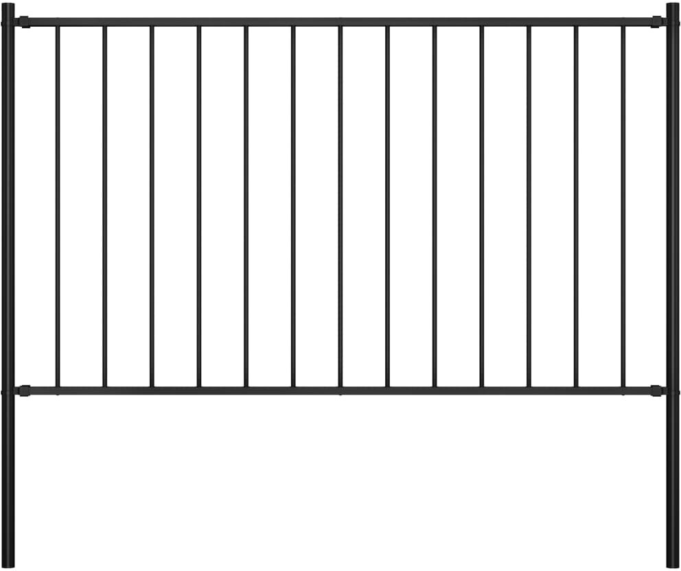 vidaxl Panel ogrodzeniowy ze słupkami, kryta proszkowo stal, 1,7x1,25m