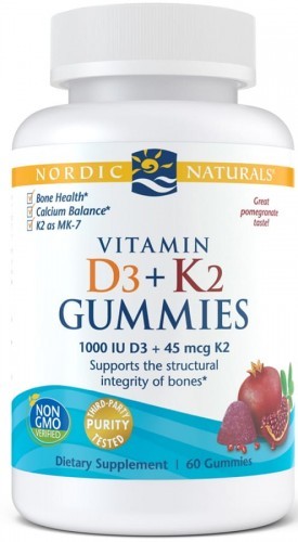 Nordic Naturals Vitamin D3+K2 Gummies (60 żelek) Nordic Naturals 9382-369DC