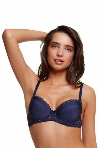 Esotiq henderson Henderson Ladies Kassidy 35590 granatowy biustonosz push-up - henderson