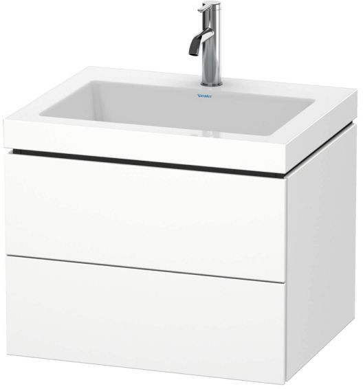 Duravit L-Cube C-bonded Umywalka meblowa z szafką wiszącą 60x48x50 cm biały mat LC6926O1818