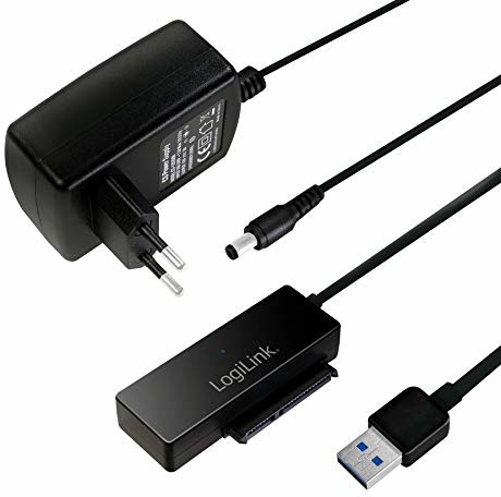 Logilink AU0050 USB 3.0 na SATA 3G/6G adapter z włącznikiem/wyłącznikiem czarny