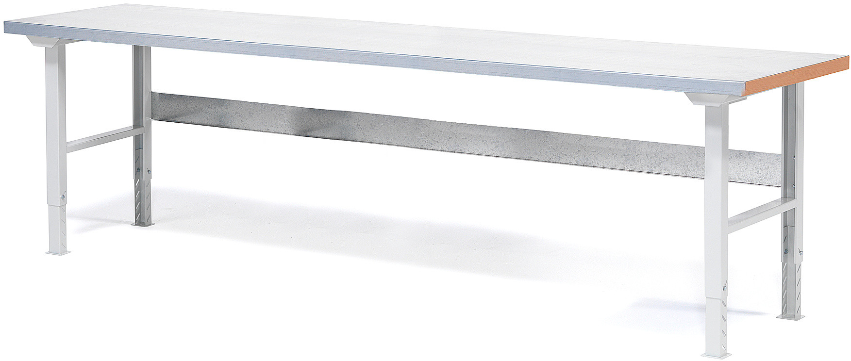 AJ Wytrzymały stół warsztatowy Blat: Stal Długość:2500 mm 23575