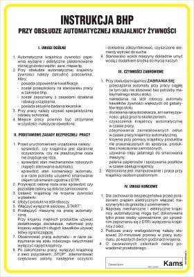 IAG17 lnstrukcja BHP przy obsłudze automatycznej krajalnicy żywności