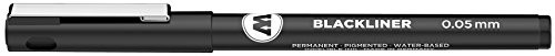 Molotow Molotow Blackliner (cienkopis z trwałym tuszem do dokumentów, grubość kreski 0,05 mm), 6 sztuk, czarny MO703201