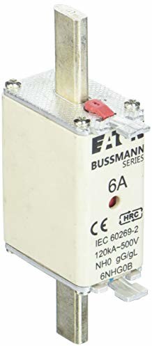Eaton 6NHG0B wkładka bezpiecznikowa, niskie napięcie, 6 A, AC 500 V, NH0, Gl/Gg, IEC, sygnalizator kombinacji, uchwyt z uchwytem przewodzącym napięcie 6NHG0B