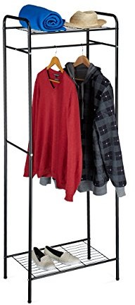 Relaxdays Wieszak na ubrania z półką  Sandra, metalowy, wieszak na garderobę, z drążek na ubrania, buty półka na buty może być również stosowana do 10020564_46
