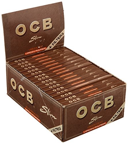 OCB Slim Virgin Paper 2300 bibułki niewybielane, dodatkowo filtry, 32 sztuki 2300
