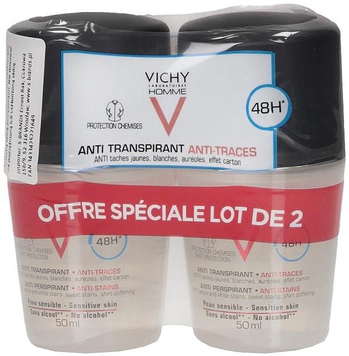 Vichy Homme Antyperspirant w kulce 48h do skóry wrażliwej