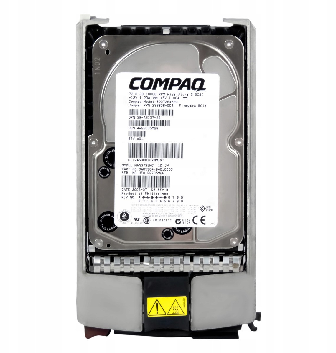 Compaq BD0726459C 73GB 10K Scsi 3.5'' 233806-004