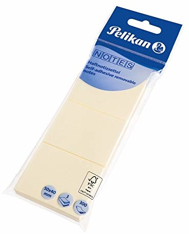 Pelikan Pelikan 200048 Notes, samoprzylepna, 50 X 38 MM, 3 X 100 arkuszy, żółty 4012700200044