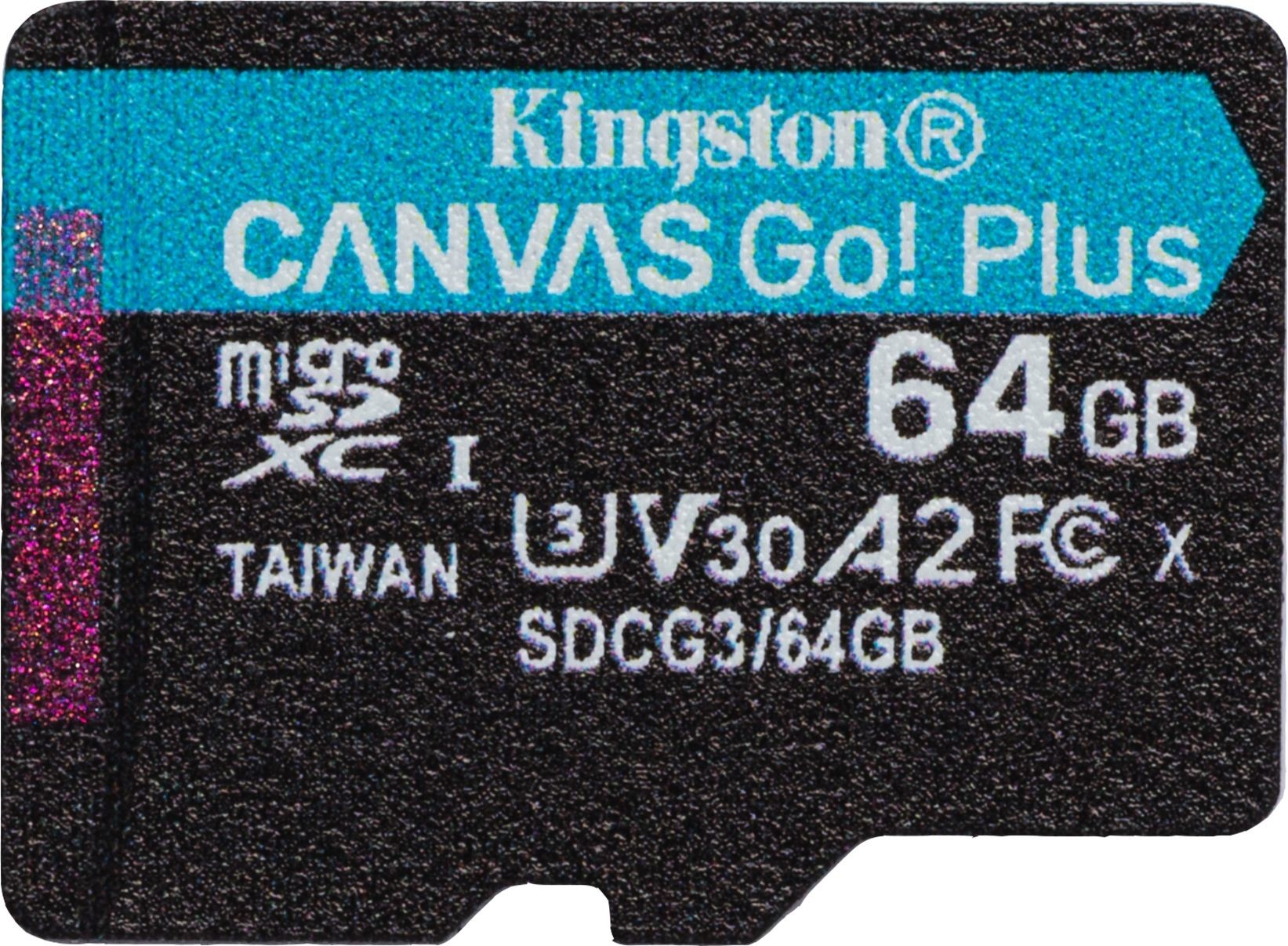 Kingston Canvas Go! Plus MicroSDXC 64GB UHS-I/U3 A2 V30 SDCG3/64GBSP SDCG3/64GBSP