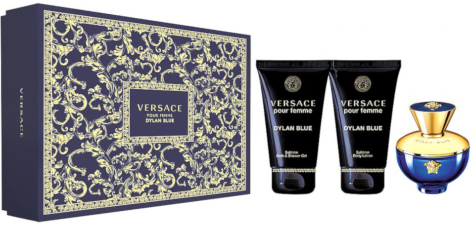 Versace pour Femme Dylan Blue EDP 50 ml + balsam do ciała 50 ml +żel pod prysznic 50 ml VER-FDB07
