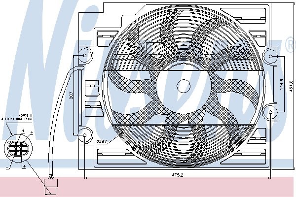 NISSENS Wentylator, kondensator klimatyzacji NISSENS 85421