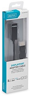 DIGITUS Digitus DisplayPort Adapter, wtyczka HDMI A Kupplung, 0,15 m DB-340400-001-S