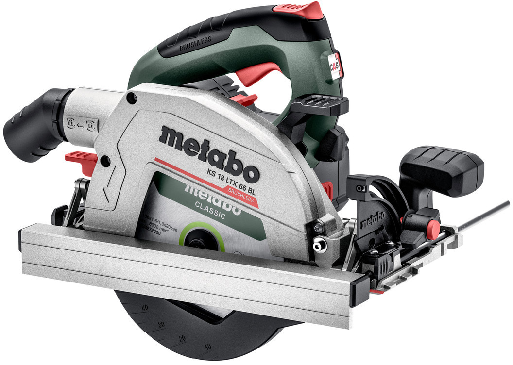 Metabo * 3 LATA DARMOWYCH NAPRAW ** AKUMULATOROWA RĘCZNA PILARKA TARCZOWA 18V KS 18 LTX 66 BL 611866850(me-611866850) 611866850