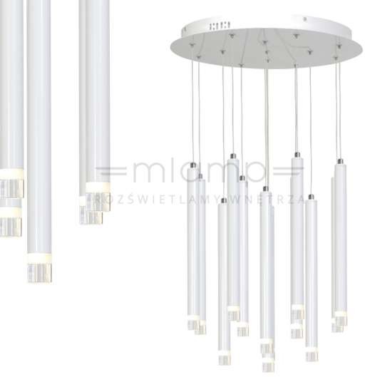 Milagro LAMPA wisząca ALBA 228 metalowa OPRAWA zwis LED 12W kaskada tuby białe 228