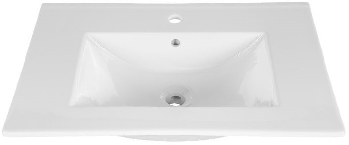Comad Laufen Kartell Umywalka wisząca 46x28x12 cm z otworem na baterię biała H8153350001111 H1028