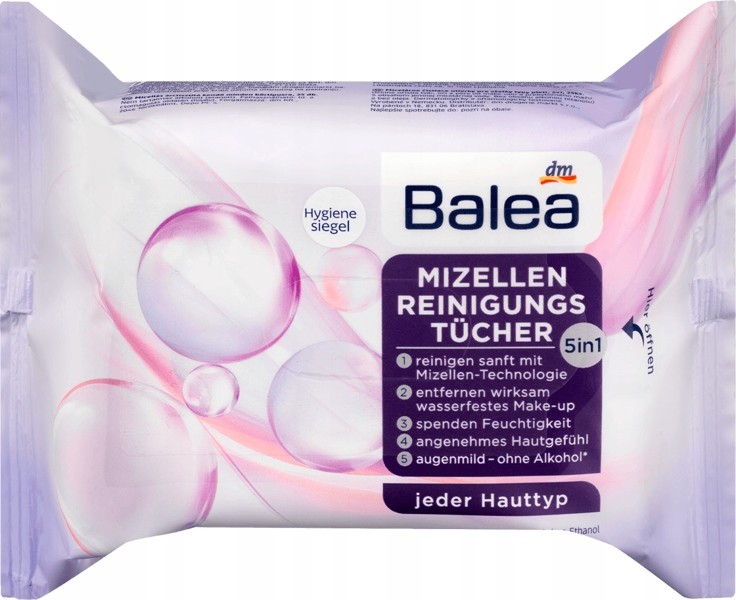 Balea Chusteczki Micelarne Cera Mieszana/Wrażliwa