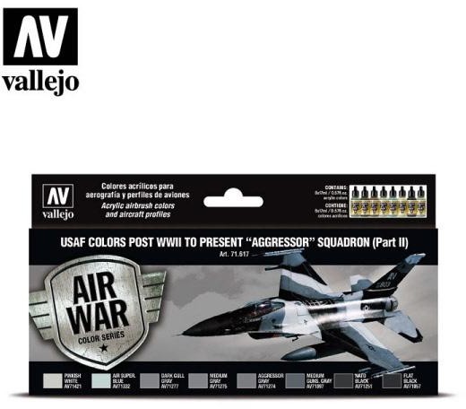 Vallejo Zestaw Air War 8 farb - USAF colors post WWII to present Aggressor Squadron Part II Vallejo 71617