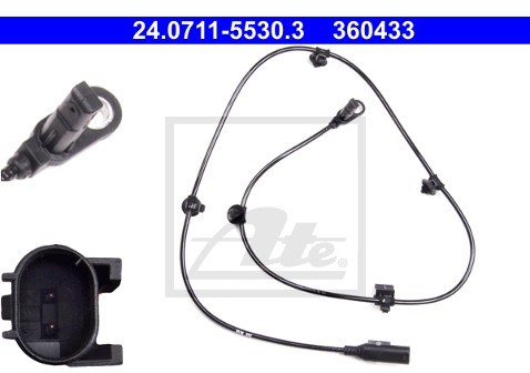 ATE Czujnik, prędkosć obrotowa koła 24.0711-5530.3