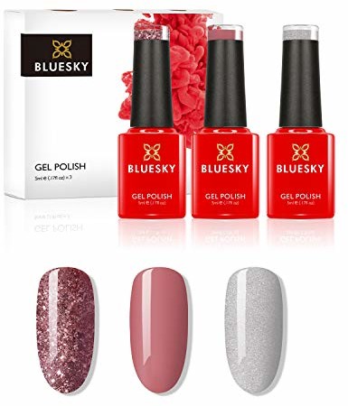 Bluesky Żelowy lakier do paznokci, różowy, 3 x 5 ml różowy Minis-SO6N-A044-80573