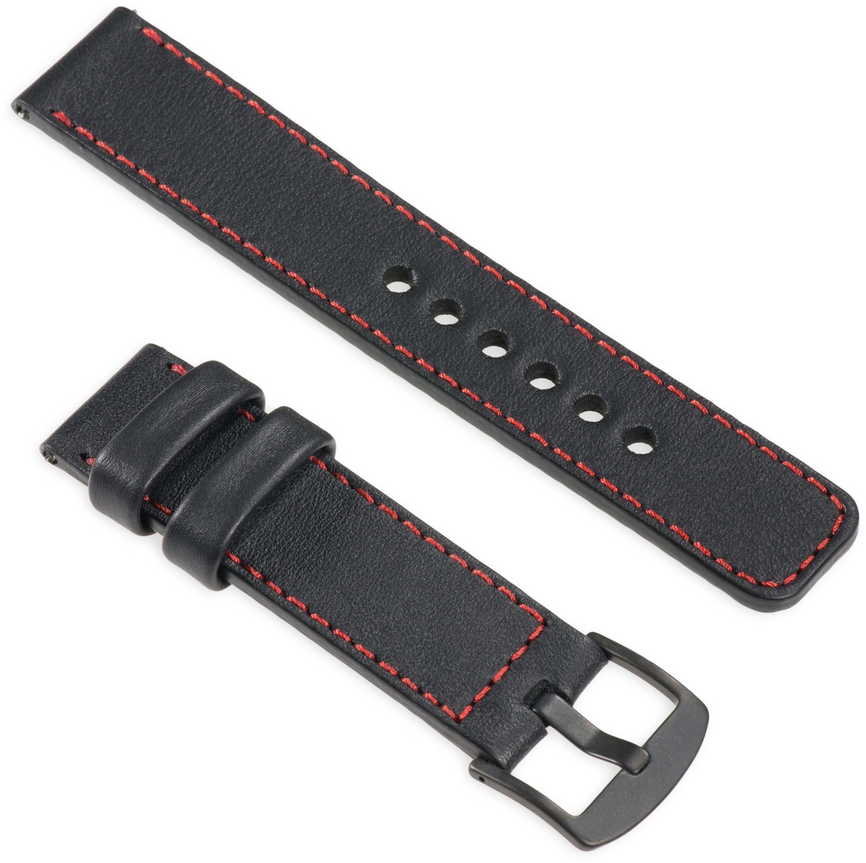 moVear Ekskluzywny Skórzany pasek 22mm do Huawei Watch GT / GT2 46mm | Czarny  uBand C1, produkt POLSKI
