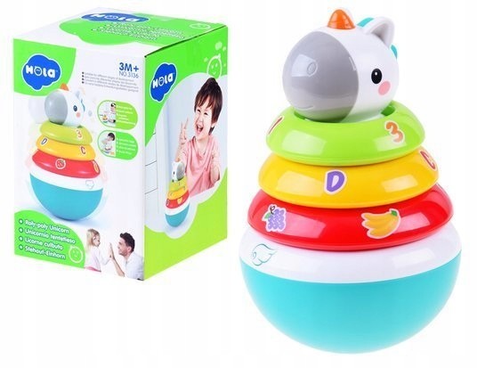 Piramida wańka wstańka grzechotki układanka ZA3089