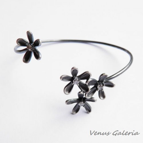 Bransoletka srebrna - Subtell IV gray 2390