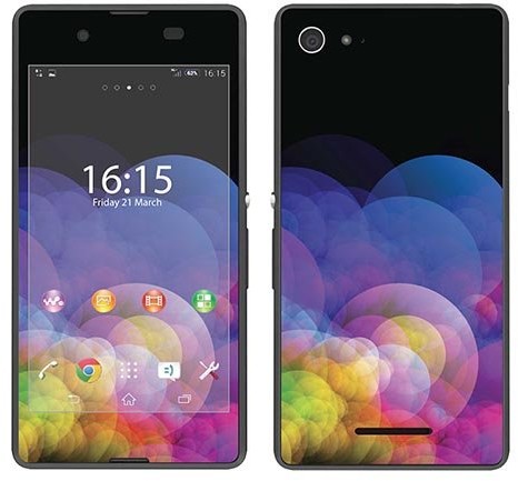 Sony Royal Sticker Royal tatuaż ścienny RS. 98850 samoprzylepny do Xperia E3 z motywem okręgów światła RS.98850